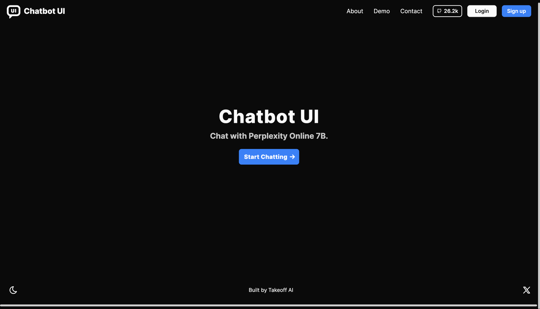 Chatbot UIのブラウザ版にログイン